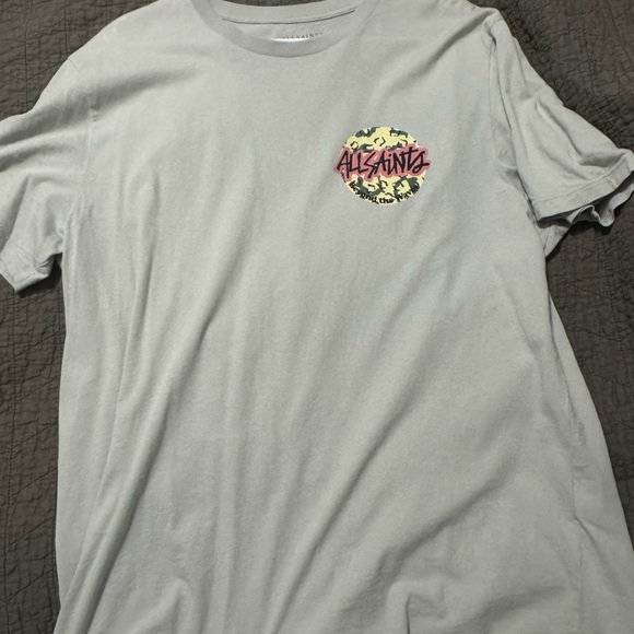 All Saints Other - All Saints Light Gray Graphic Tee